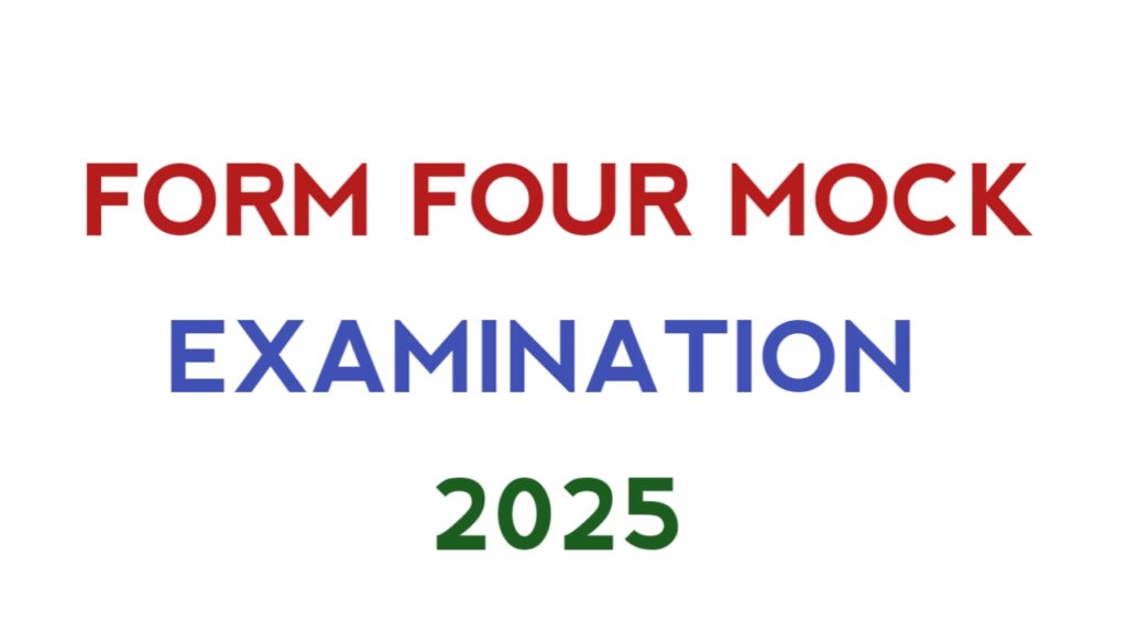 Form Four mock examination 2025 PDF Download