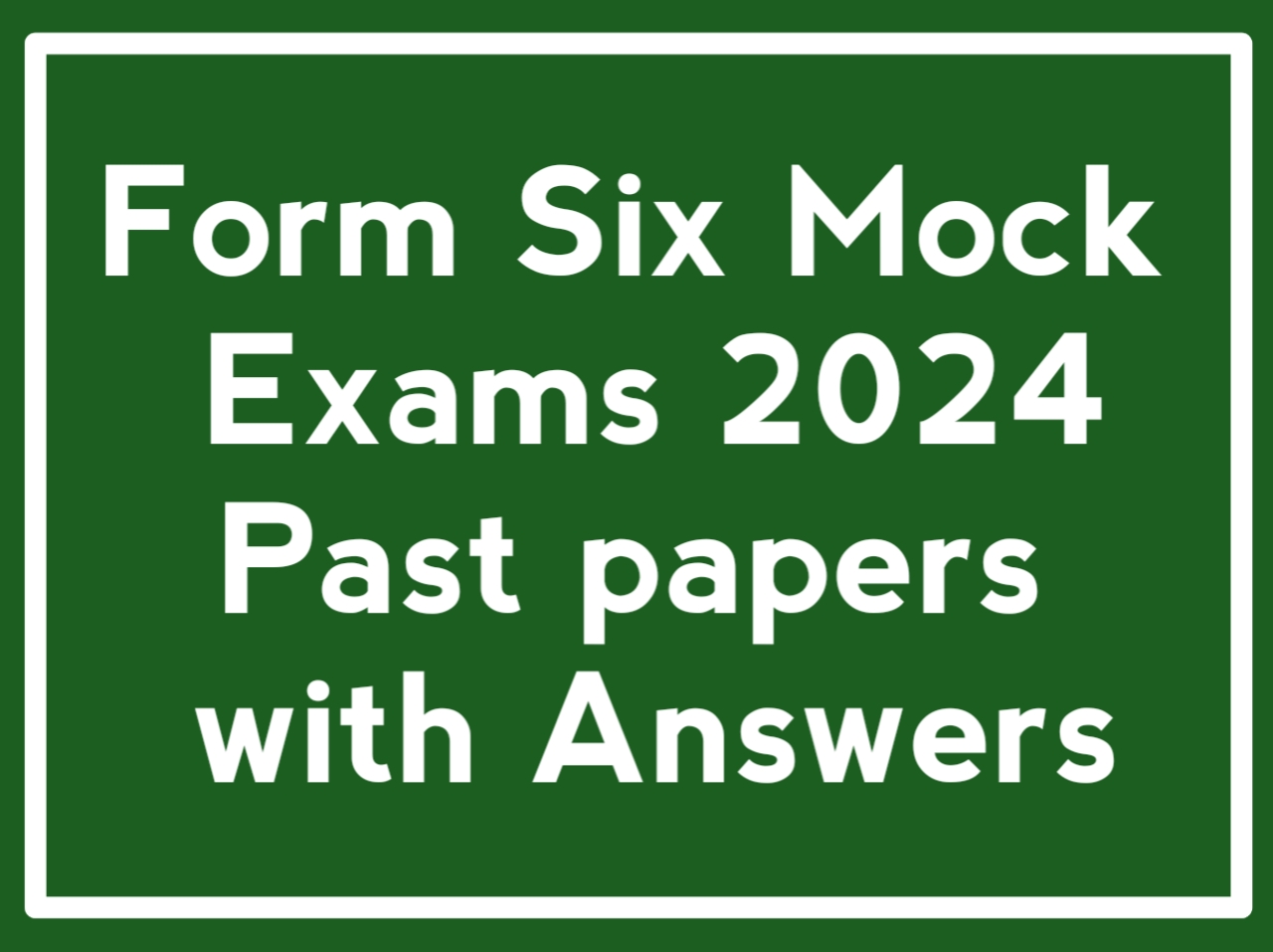 Mzumbe Form Six Gauging Exams 2024 Past papers