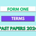 Form one exams past paper