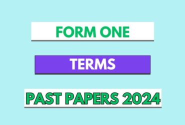 Form one exams past paper