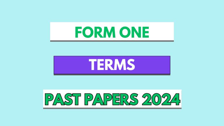 Form one exams past paper