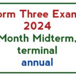 Form Three Exams 2024 -Month Midterm, terminal and annual