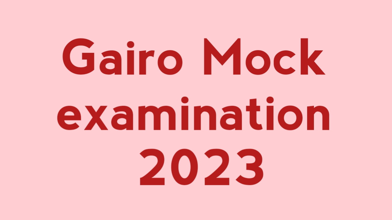 Gairo Form four Mock examination 2023 past paper