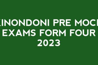 kinondoni pre mock 2024
