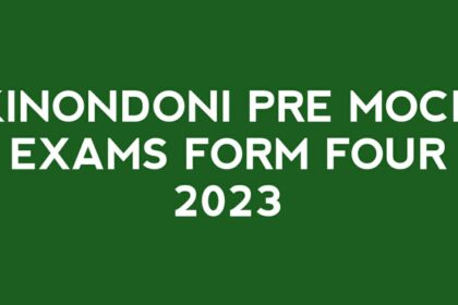 kinondoni pre mock 2024