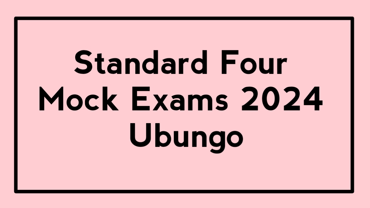 Standard Four Mock Exams 2024 | Ubungo past papers - past papers answers