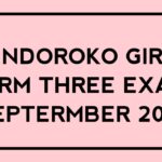 Form Three Exams September 2024