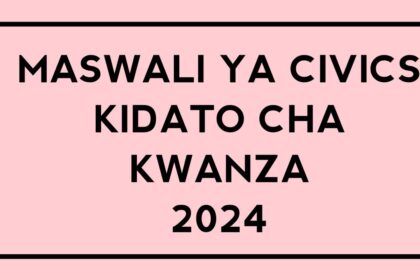 Maswali ya Civics Form One