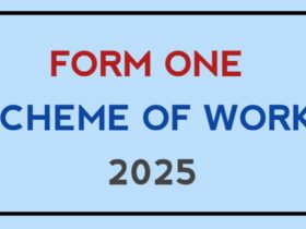 Form one scheme of work 2025